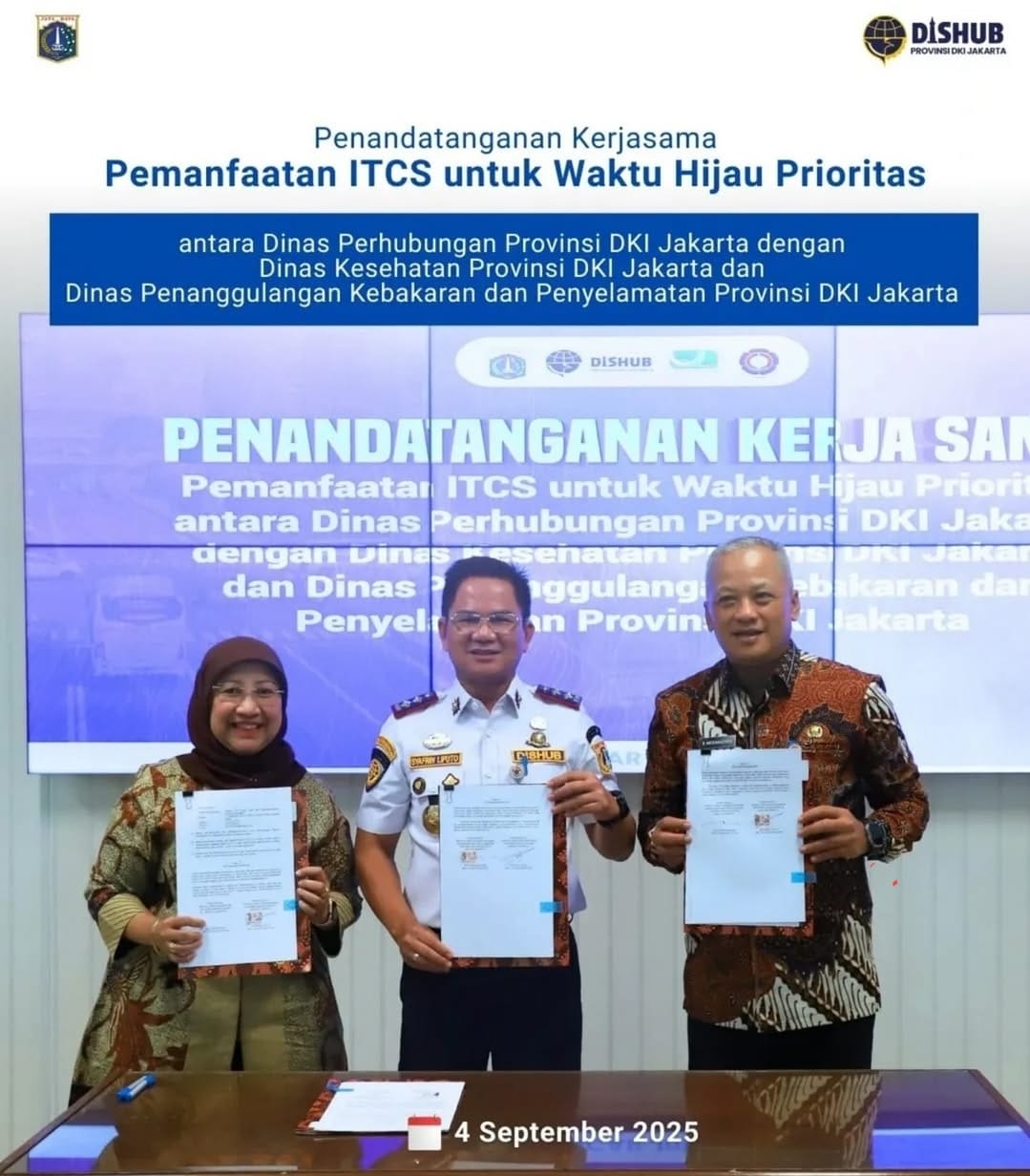 Penandatanganan Kerjasama Pemanfaatan ITCS untuk Waktu Hijau Prioritas
